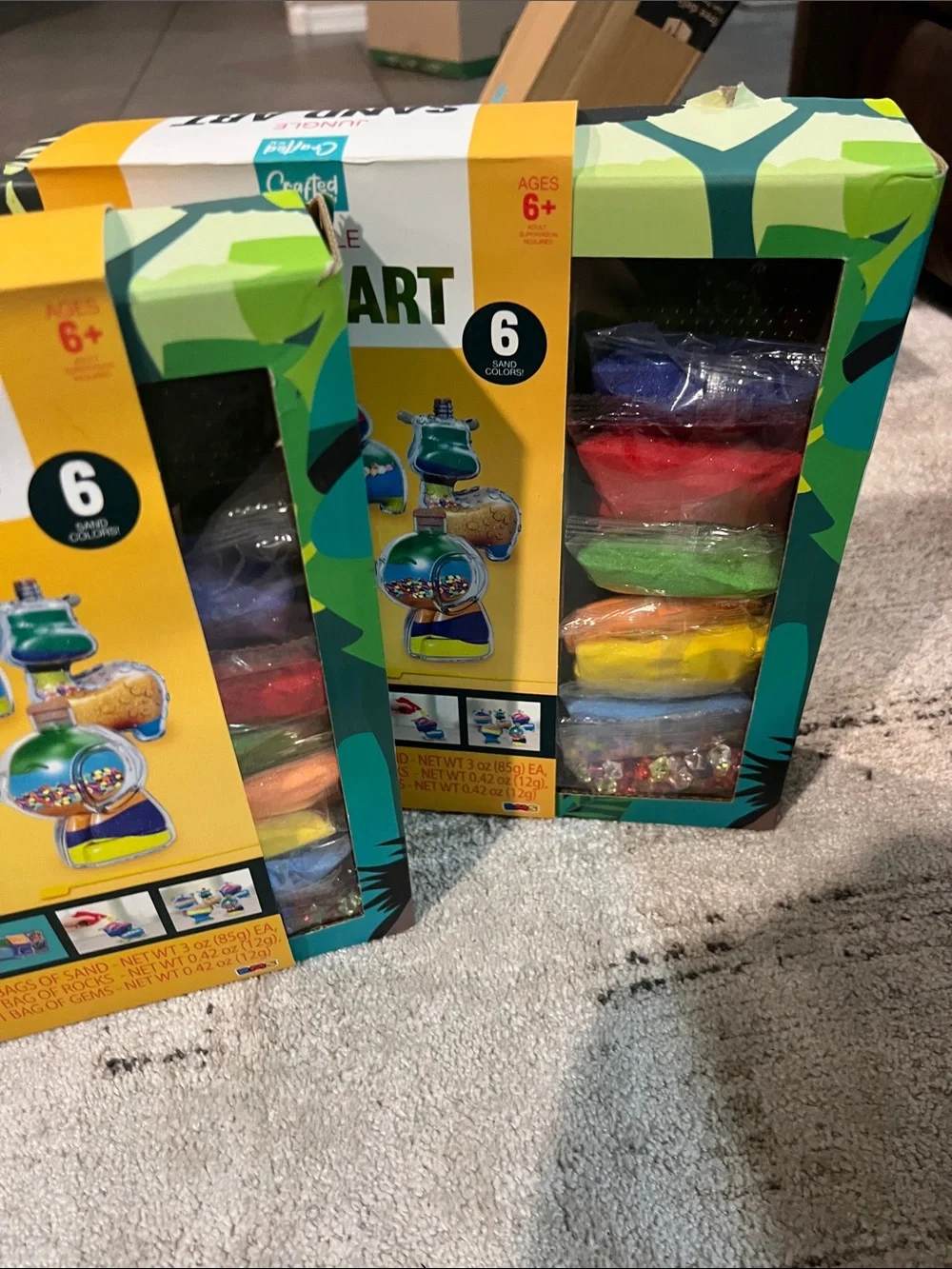 Set of 2 Jungle Sand Art Kit - kids birthday fun z25